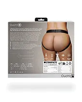 Ouch Female Sex Toys Ouch Vibrating StrapOn Panty Harness with Open Back with Rechargeable Bullet XL2XL Black Ouch Female Sex Toys Ouch Vibrating StrapOn Panty Harness with Open Back with Rechargeable Bullet XL2XL Black