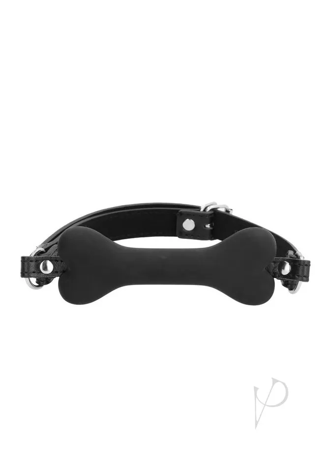 Ouch Silicone Bone Gag with Adjustable Bonded Leather Straps Black Ouch Female Sex Toys Ouch Silicone Bone Gag with Adjustable Bonded Leather Straps Black Ouch Female Sex Toys