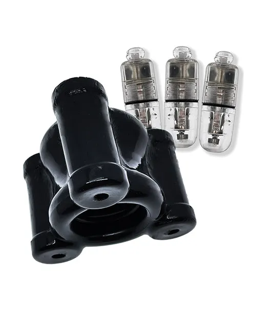 Oxballs Anal Oxballs Buzz Squeeze Vibrating Ballstretcher Black
