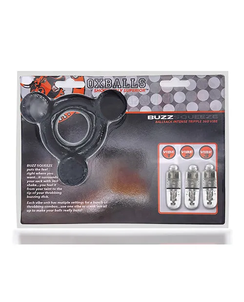 Oxballs Anal Oxballs Buzz Squeeze Vibrating Ballstretcher Black