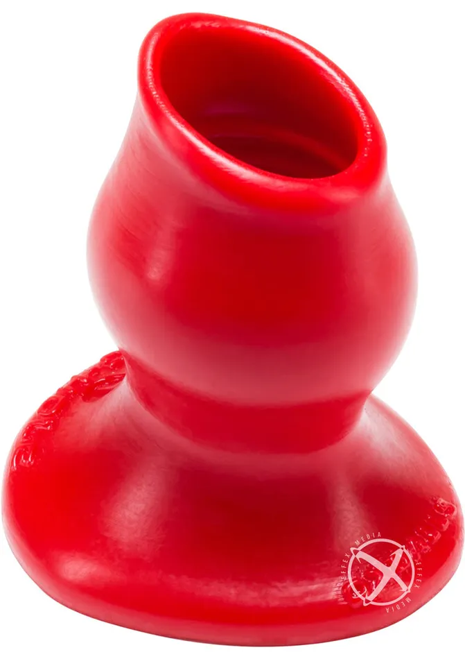 Oxballs Anal Oxballs PigHole1 Silicone Hollow Butt Plug Small Red