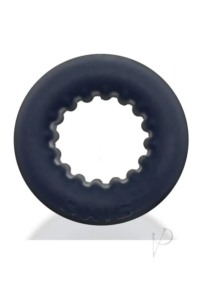 Oxballs Axis Rib Griphold Cock Ring Black Ice Oxballs Male Sex Toys