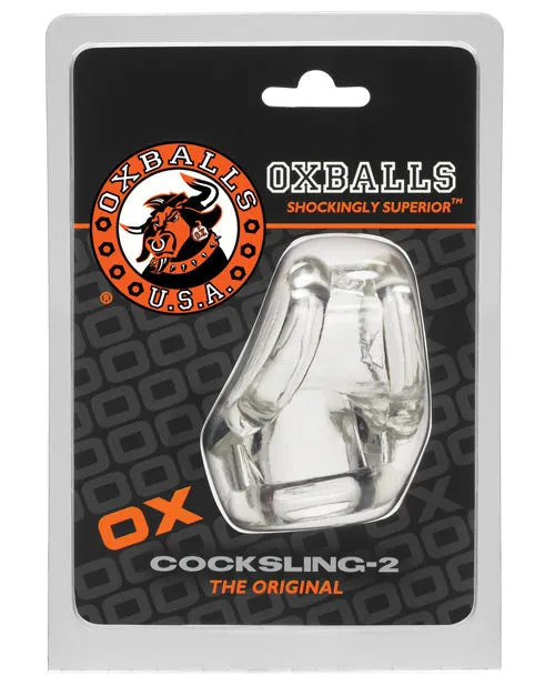 Oxballs Cocksling2 Cock and Ball Ring Clear Oxballs Male Sex Toys