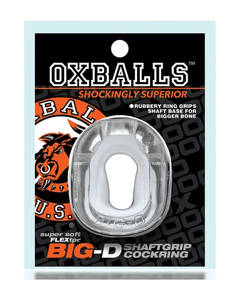 Oxballs Male Sex Toys BigD Shaft Grip Cock Ring Clear