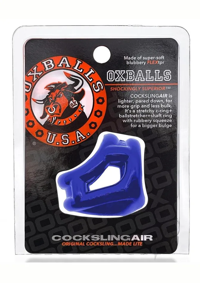 Oxballs Male Sex Toys Oxballs Cocksling Air Cock and Ball Sling Pool Blue