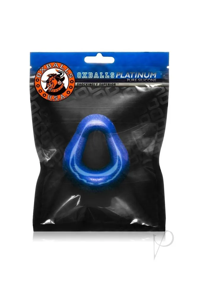 Oxballs Male Sex Toys Oxballs Hung Padded Silicone Cock Ring 3in Blue