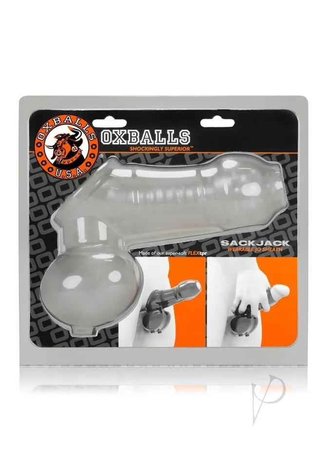 Oxballs Sackjack Wearable Jackoff Sheath Clear Oxballs Anal