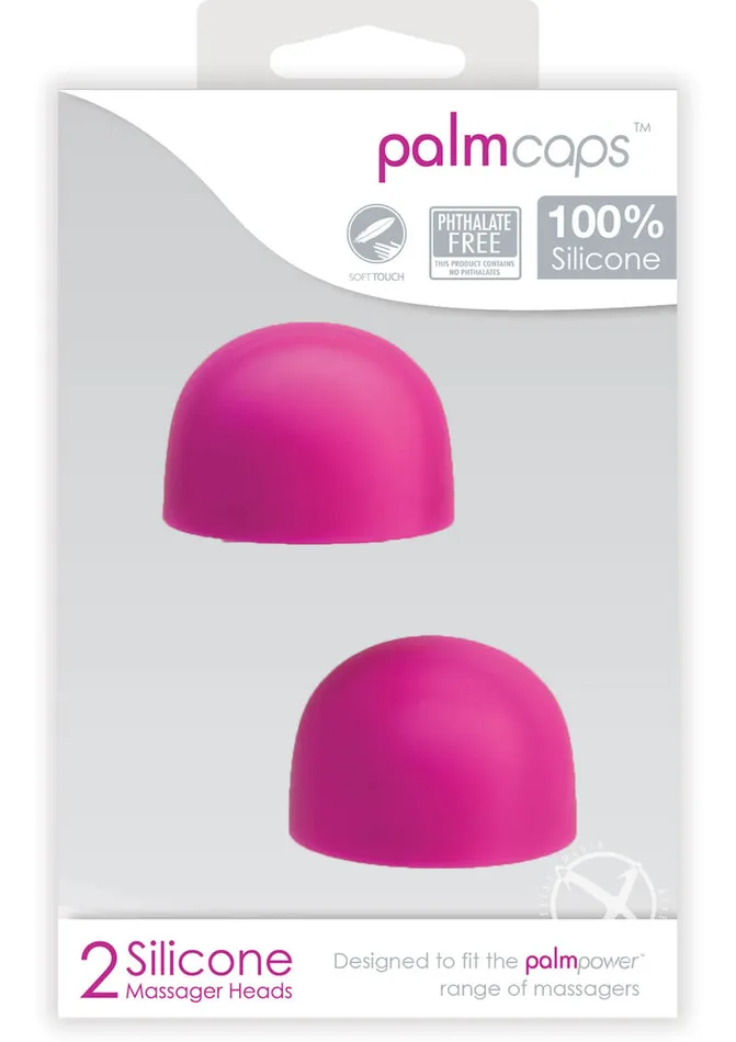 Palmpower Female Sex Toys PalmCaps Silicone Massager Heads Attachment 2 Per Pack Pink Palmpower Female Sex Toys PalmCaps Silicone Massager Heads Attachment 2 Per Pack Pink