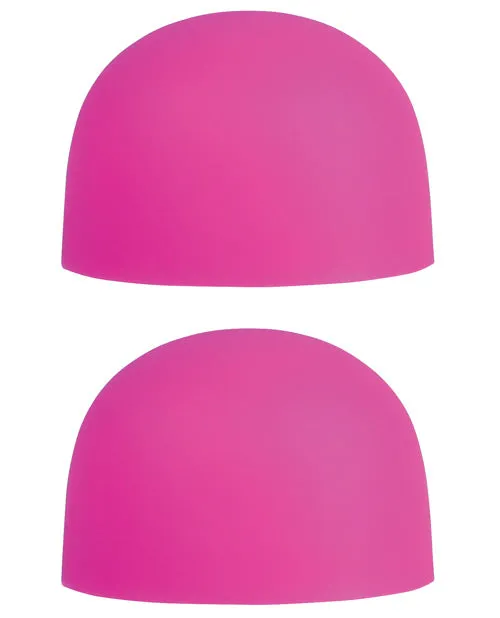 Palmpower Female Sex Toys PalmCaps Silicone Massager Heads Attachment 2 Per Pack Pink