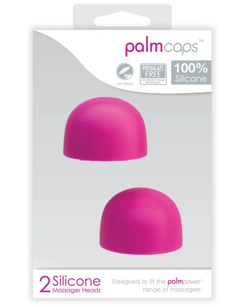 Palmpower Female Sex Toys PalmCaps Silicone Massager Heads Attachment 2 Per Pack Pink