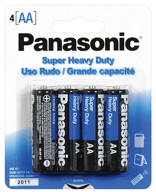 Panasonic Super Heavy Duty Battery AA Pack of 4 Panasonic Male Sex Toys