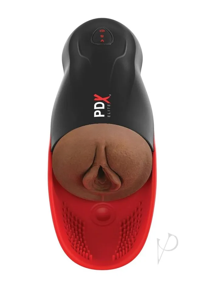 Pdx Elite Male Sex Toys PDX Elite FuckOMatic 2 Stroker Rechargeable Masturbator BlackChocolate