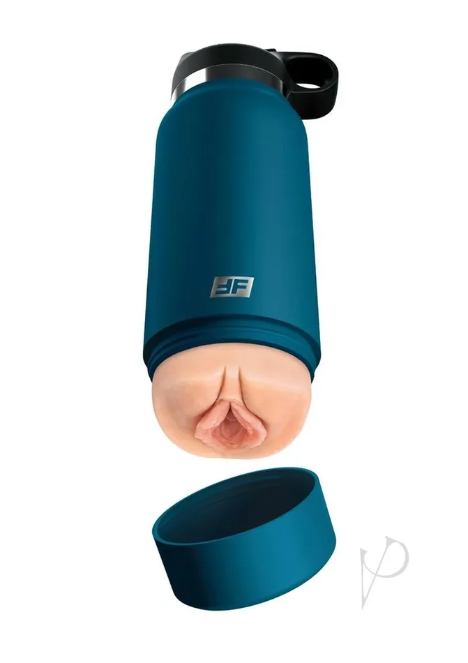 PDX Plus Fuck Flask Private Pleaser Pussy Stroker VanillaBlue Pdx Plus Male Sex Toys