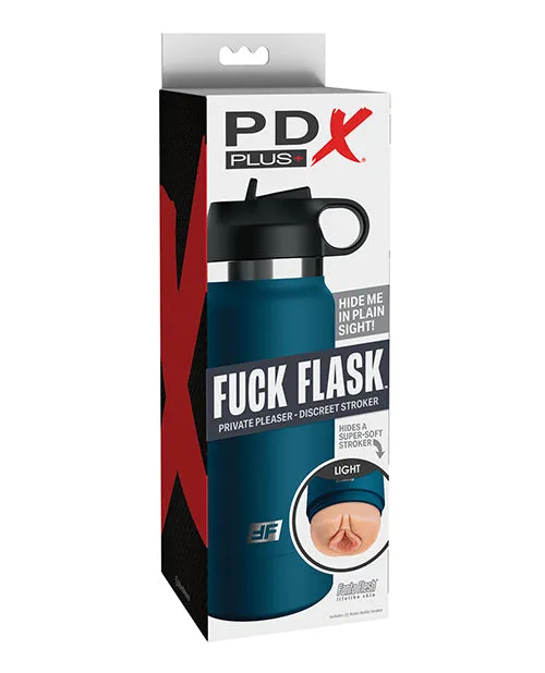 PDX Plus Fuck Flask Private Pleaser Pussy Stroker VanillaBlue Pdx Plus Male Sex Toys
