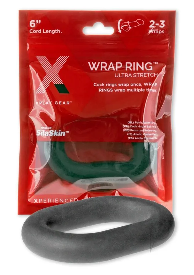 Perfect Fit Anal The Xplay Silicone Wrap Ring Ultra Stretch 6in Black