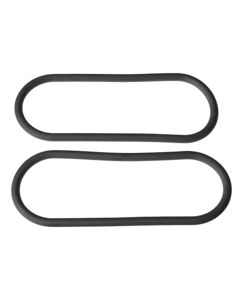 Perfect Fit Anal The Xplay Wrap Ring Silicone Slim 12in 2 pack Black
