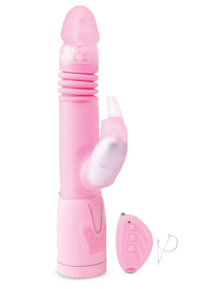 Pipedream Female Sex Toys Thrusting Rabbit Pearl Vibrator with Remote Control Pink