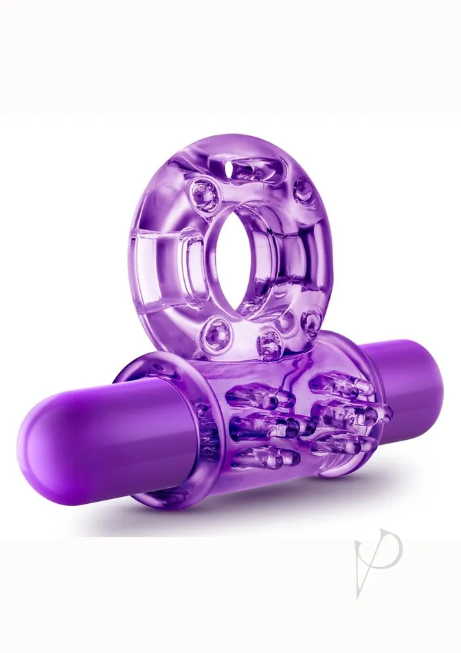 Play With Me By Blush Couples Play with Me Couples Play Vibrating Cock Ring Purple