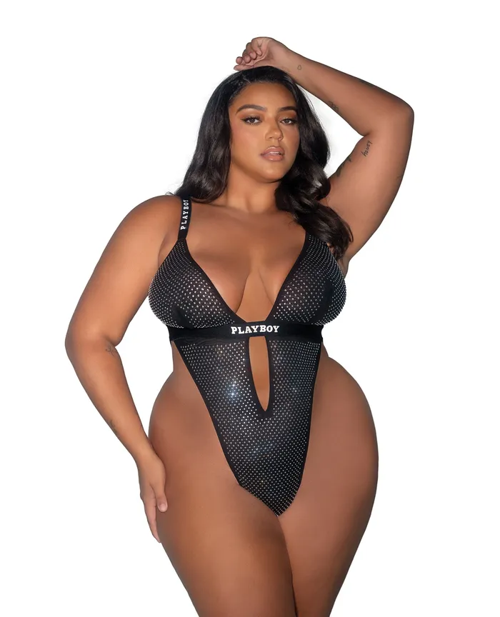 Playboy By Roma Playboy Disco Fever Rhinestone Spandex Teddy Black 1X Anal Playboy By Roma Playboy Disco Fever Rhinestone Spandex Teddy Black 1X Anal