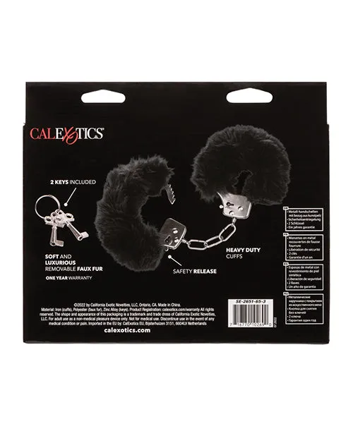 Playful Furry Ultra Fluffy Furry Cuffs Black Anal