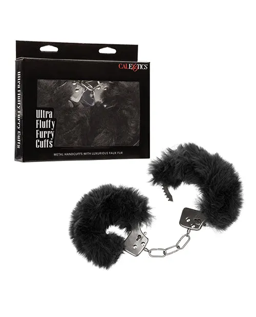 Playful Furry Ultra Fluffy Furry Cuffs Black Anal