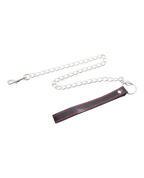 Plesur Anal Plesur PVC Leash Black wRed