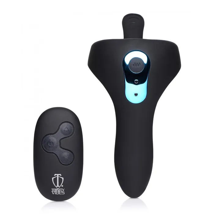Power Taint 7X Silicone Cock and Ball Ring with Remote Trinity Men Male Sex Toys