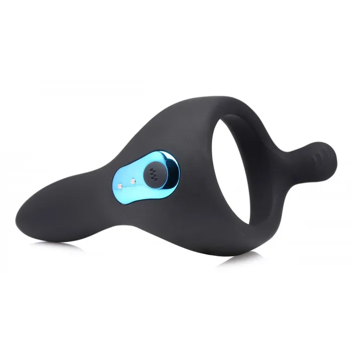 Power Taint 7X Silicone Cock and Ball Ring with Remote Trinity Men Male Sex Toys