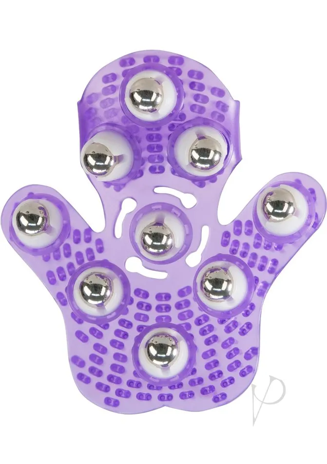 Powerbullet Dildos Simple and True Roller Balls Massager Glove Purple