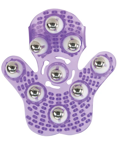 Powerbullet Dildos Simple and True Roller Balls Massager Glove Purple