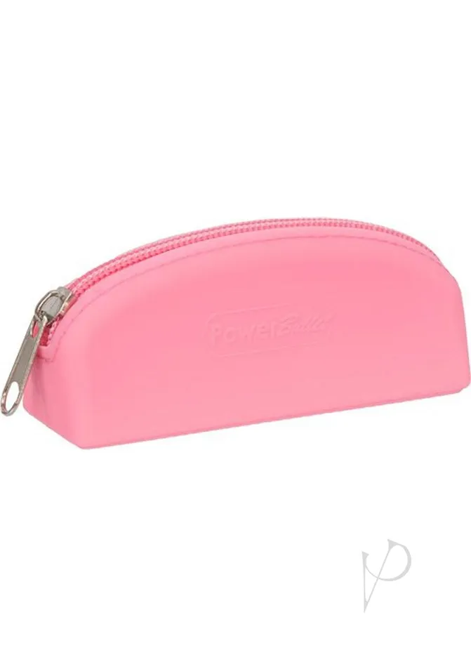 Powerbullet Vibrators PowerBullet Silicone Storage Bag with Zipper Pink