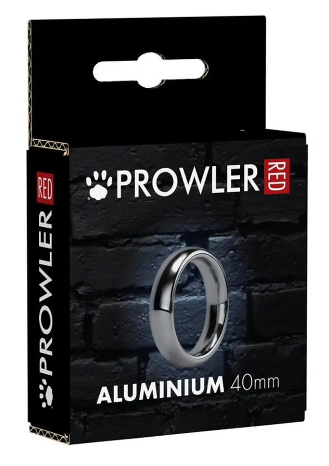 Prowler Red Male Sex Toys Prowler RED Aluminum Cock Ring 40mm Silver