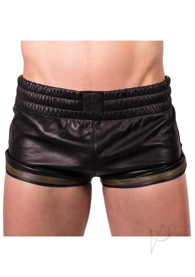 Prowler Red Prowler RED Leather Sport Shorts Small BlackGreen Anal