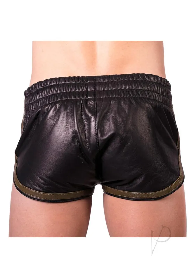 Prowler Red Prowler RED Leather Sport Shorts Small BlackGreen Anal