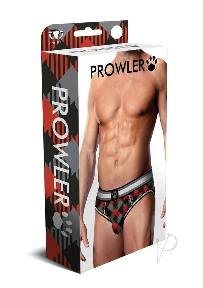 Prowler Tartan 1 Open Brief Large BlackRed Prowler Anal