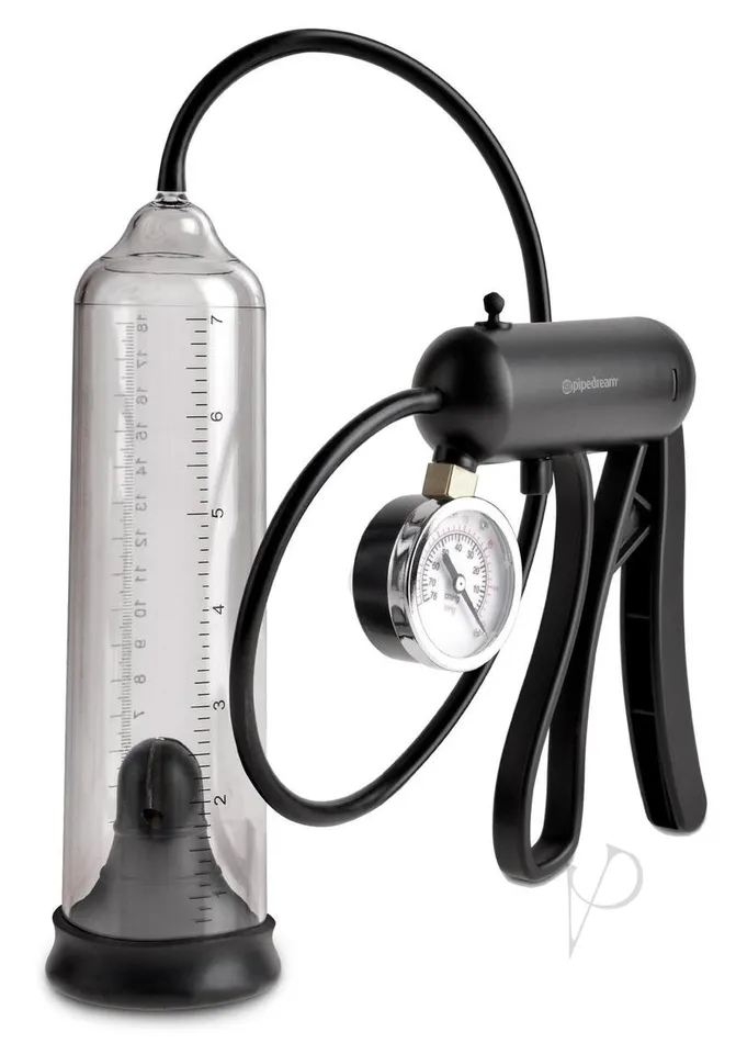 Pump Worx Male Sex Toys Pump Worx ProGauge Power Penis Pump Clear and Black