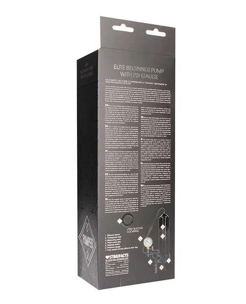 Pumped Anal Pumped Lite Beginners Pump with PSI Gage Black