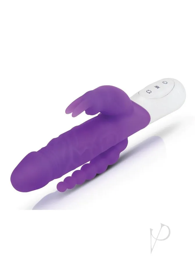 Rabbit Essentials Vibrators Rabbit Essentials Silicone Rechargeable Slim Realistic Double Penetration Rabbit Vibrator Purple Rabbit Essentials Vibrators Rabbit Essentials Silicone Rechargeable Slim Realistic Double Penetration Rabbit Vibrator Purple