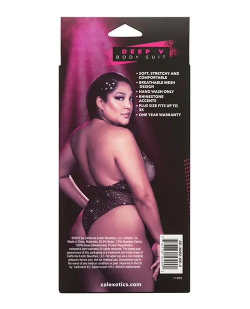 Radiance Anal Radiance Deep V Body Suit Plus Size Black Radiance Anal Radiance Deep V Body Suit Plus Size Black