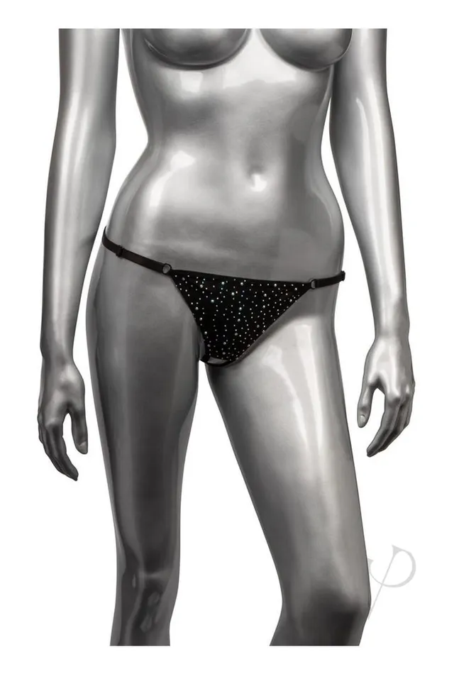 Radiance Plus Size Radiance Crotchless Thong Plus Size Black