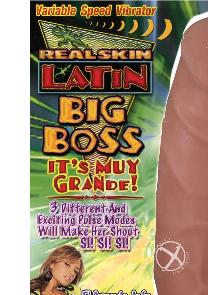 Real Skin Latin Big Boss Vibrator Caramel Real Skin Dildos