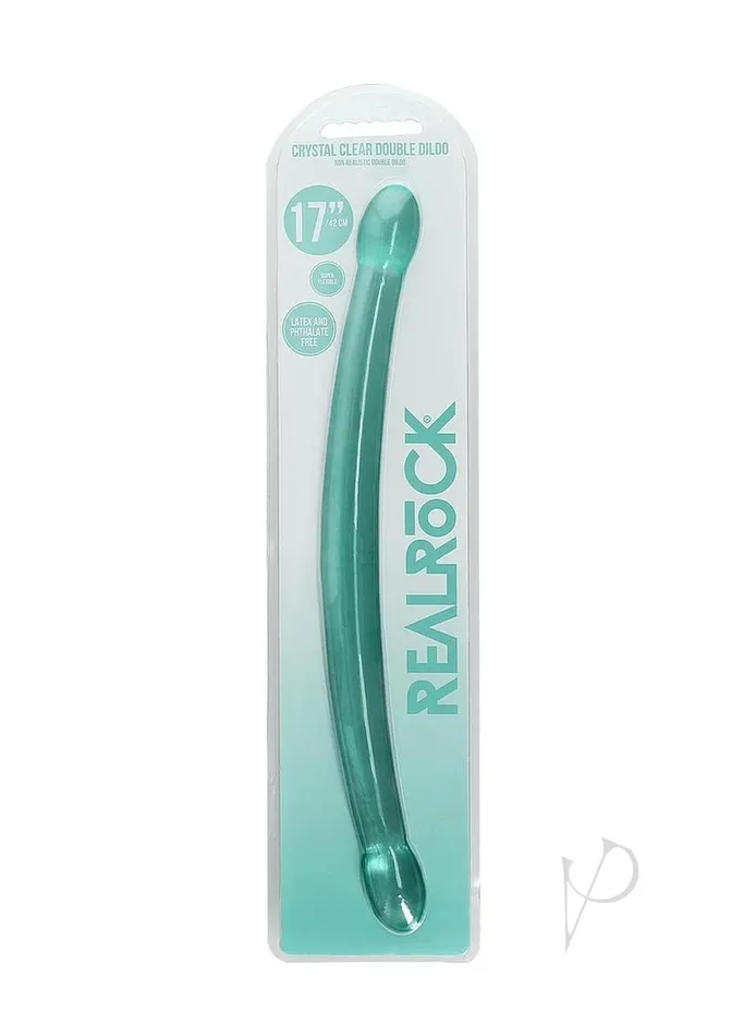 RealRock Crystal Clear Double Dong 17in Real Rock Dildos