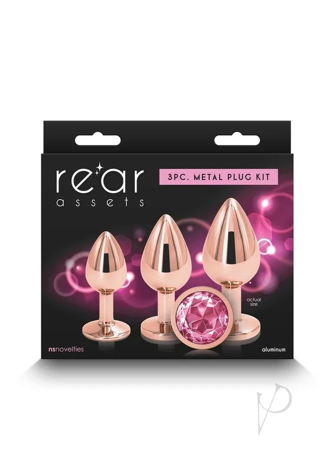 Rear Assets Anal Rear Assets Aluminum Anal Plug Trainer Kit 3 pieces Rose GoldPink Rear Assets Anal Rear Assets Aluminum Anal Plug Trainer Kit 3 pieces Rose GoldPink
