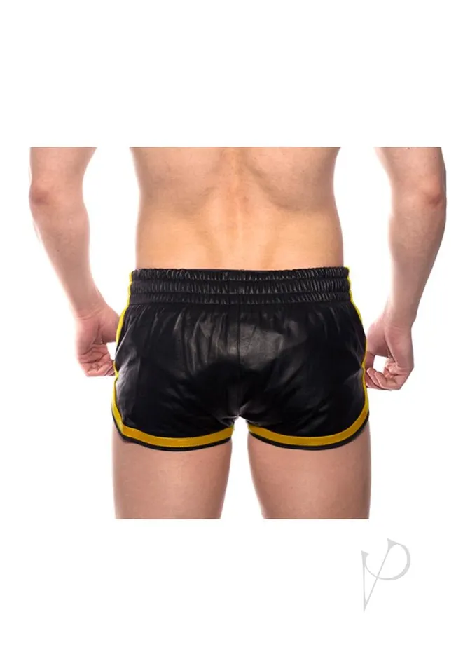 Restraints Prowler RED Leather Sport Shorts XSmall BlackYellow Prowler Red