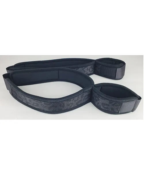 Restraints Spartacus Spartacus Wrist to Thigh Cuffs Neoprene Black