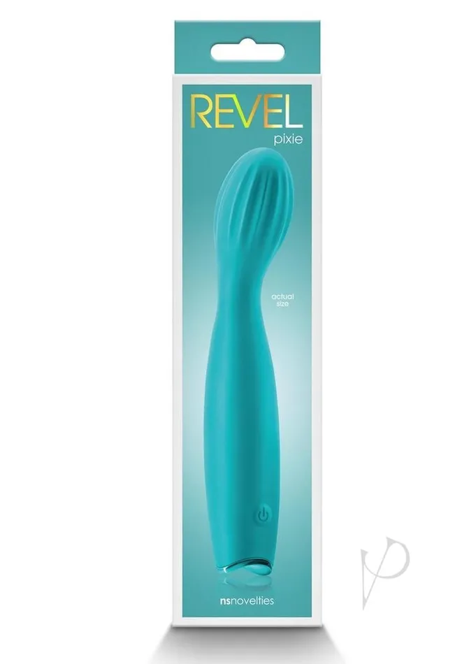 Revel Female Sex Toys Revel Pixie Rechargeable Silicone GSpot Vibrator Teal Revel Female Sex Toys Revel Pixie Rechargeable Silicone GSpot Vibrator Teal