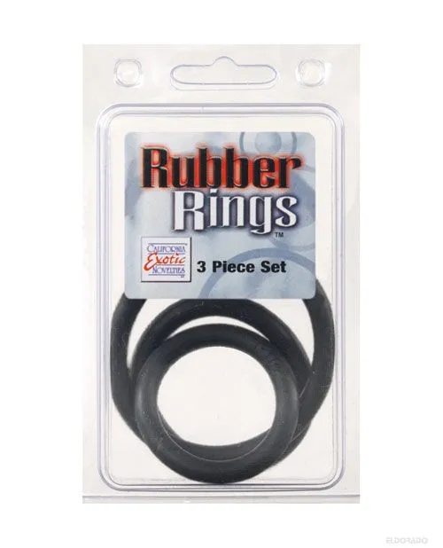 Rings Anal Black Rubber Cock Rings 3 Piece Set Black Rings Anal Black Rubber Cock Rings 3 Piece Set Black