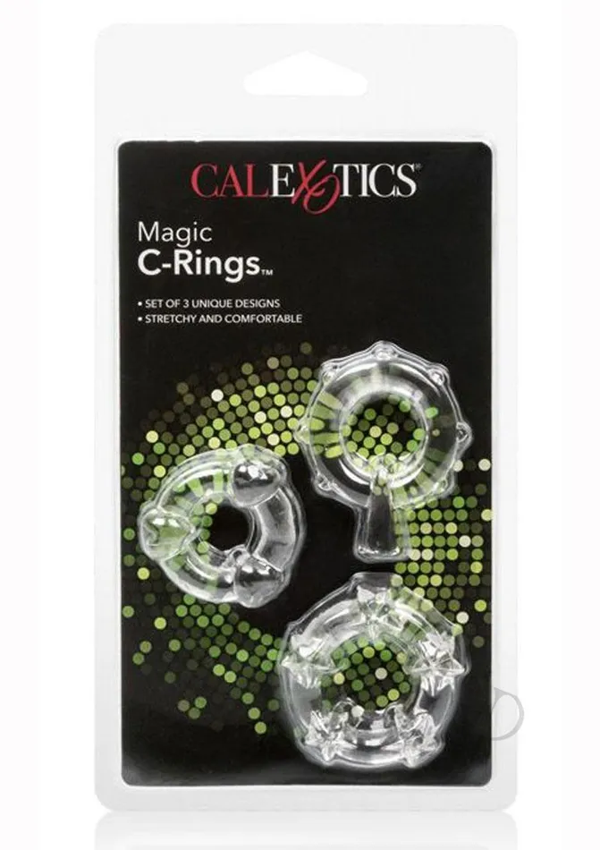 Rings Dildos Magic C Rings Cock Rings 3 Piece Set Clear