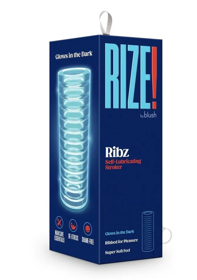 Rize Ribz Self Lubricating Stroker Dual End Masturbator Clear Rize Male Sex Toys Rize Ribz Self Lubricating Stroker Dual End Masturbator Clear Rize Male Sex Toys