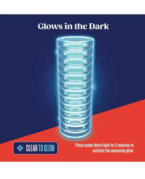 Rize Ribz Self Lubricating Stroker Dual End Masturbator Clear Rize Male Sex Toys